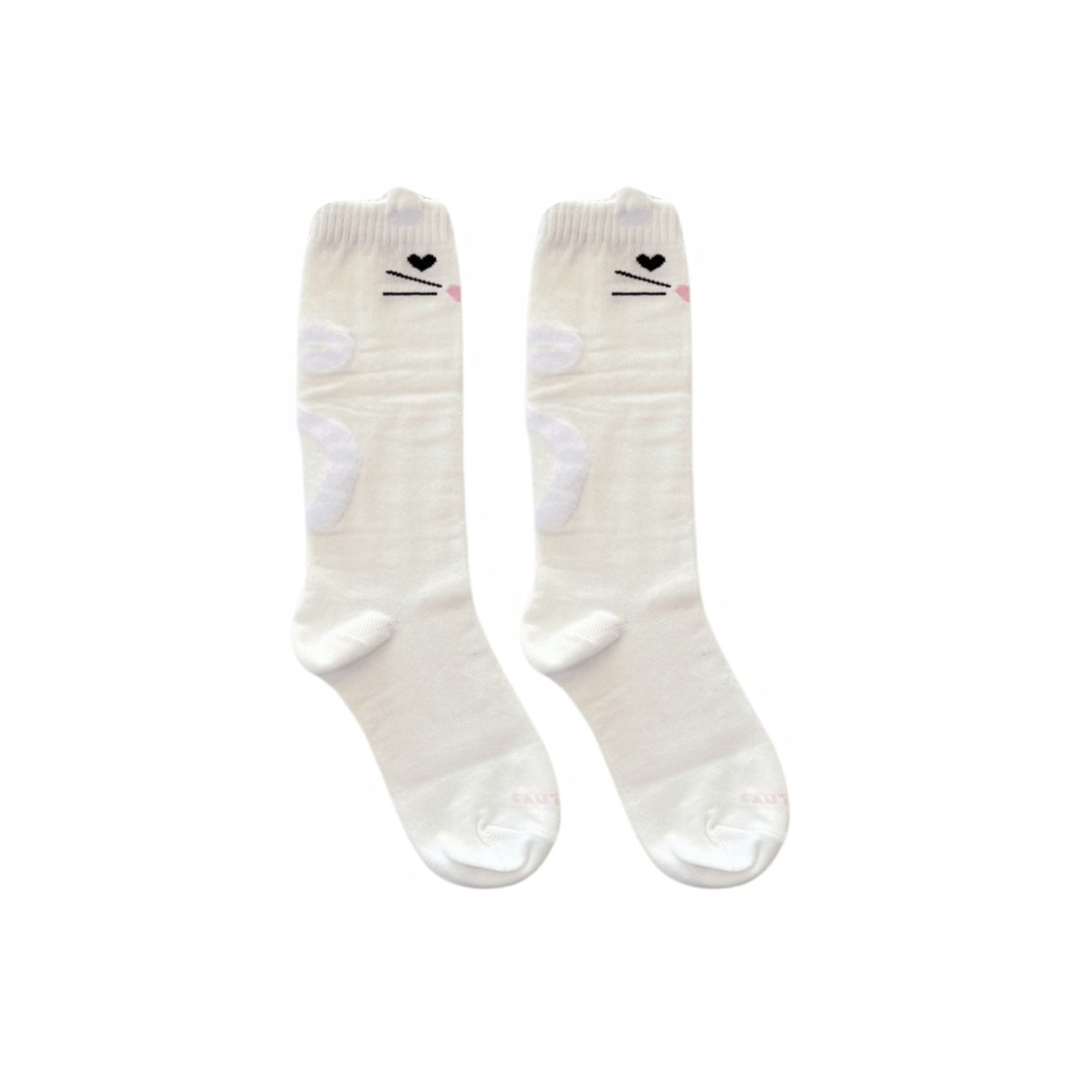 Meia Infantil Gatinha Branco