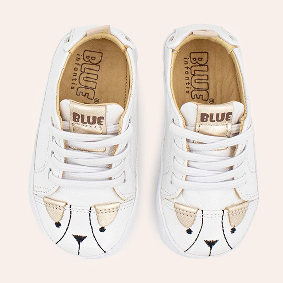 Manuela Baby - Perolado Branco/ Ouro Velho