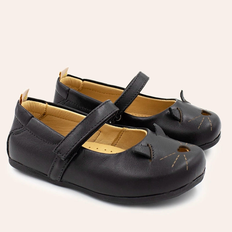 Sapatilha Infantil de Gatinho Menina Margot Preto