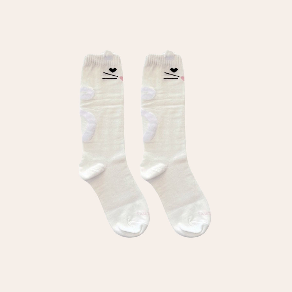 Meia Infantil Gatinha Branco