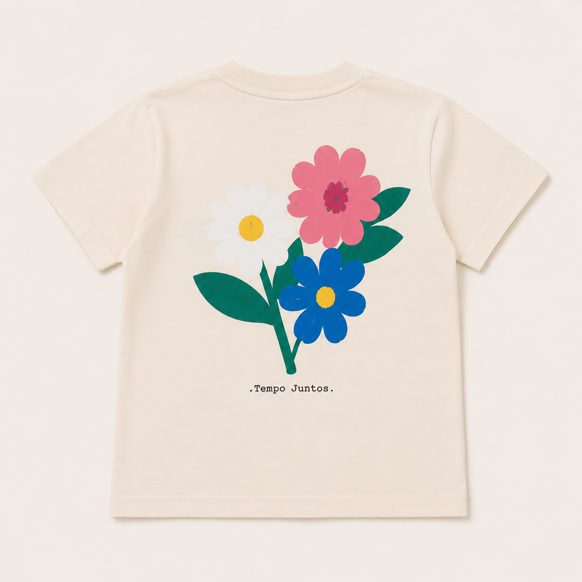 Camiseta Flor Multicor