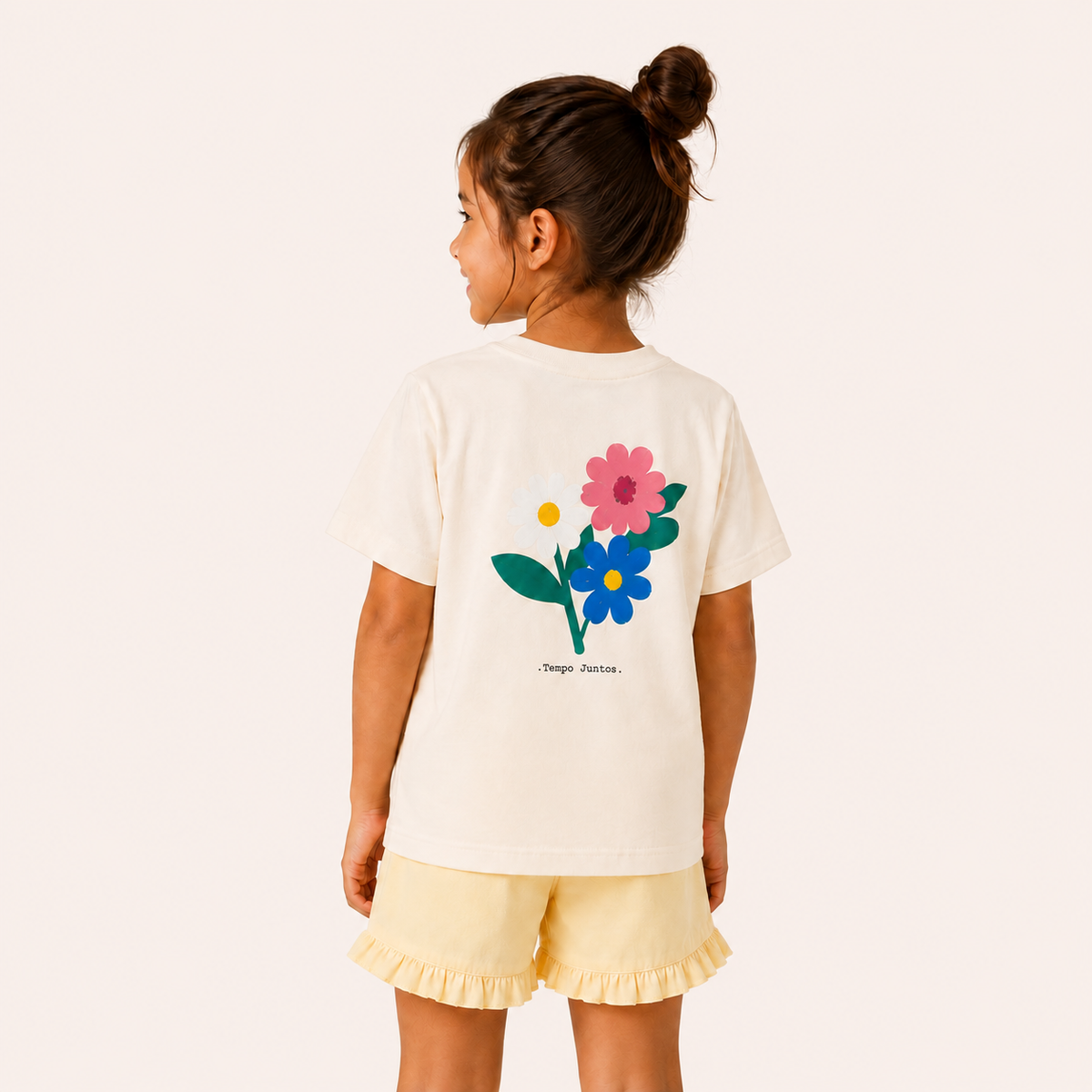 Camiseta Flor Multicor