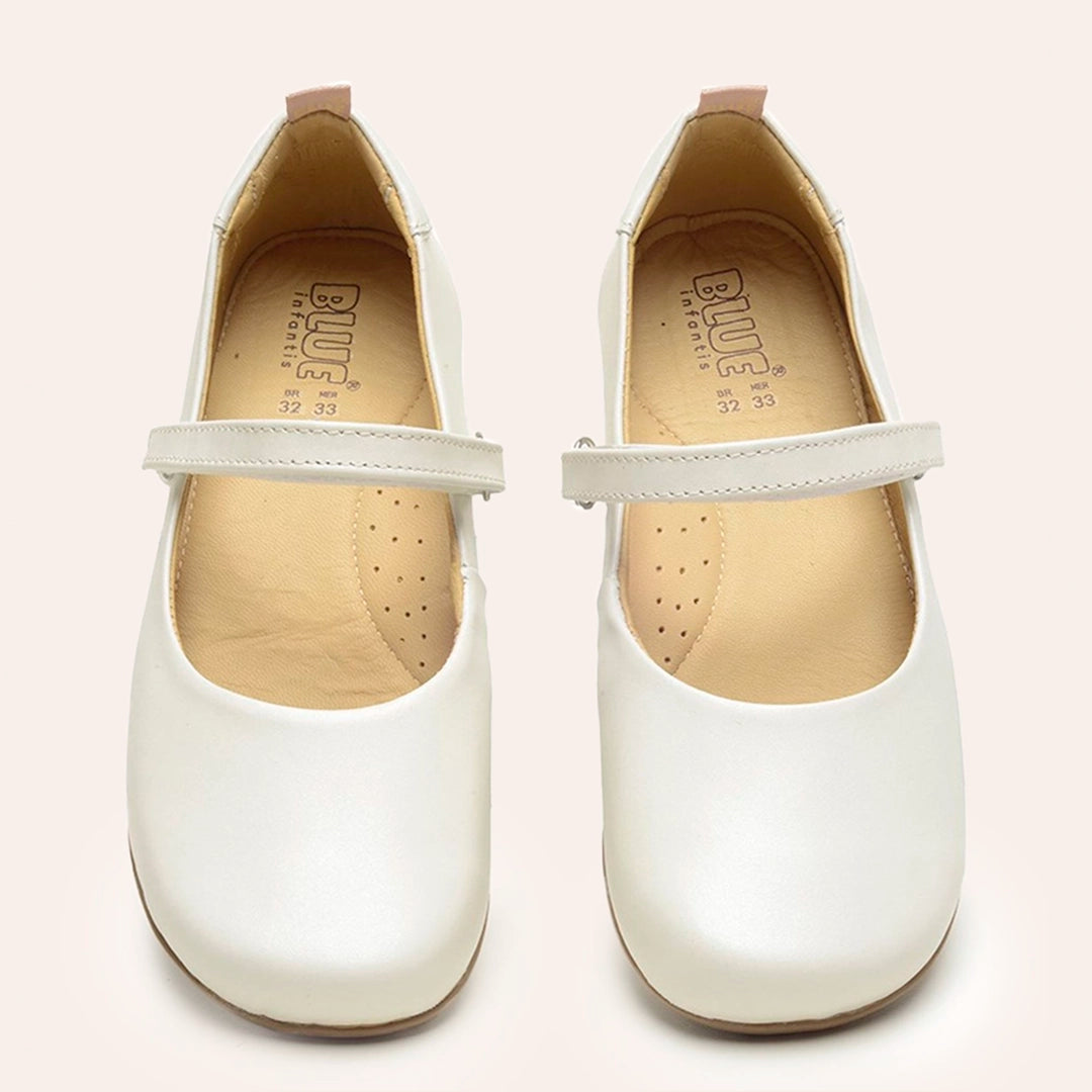 Sapatilha Infantil Feminina Clara - Perolado Branco