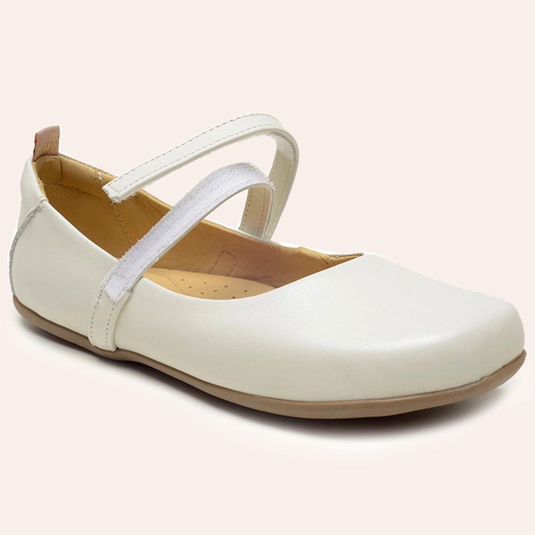 Sapatilha Infantil Feminina Clara - Perolado Branco