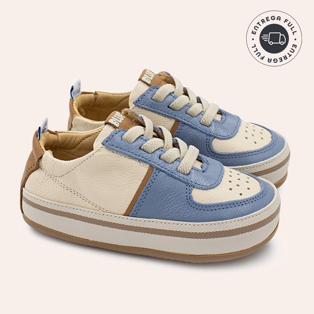 Fabrício Infantil- Gelo / Azul Denin / Marrom