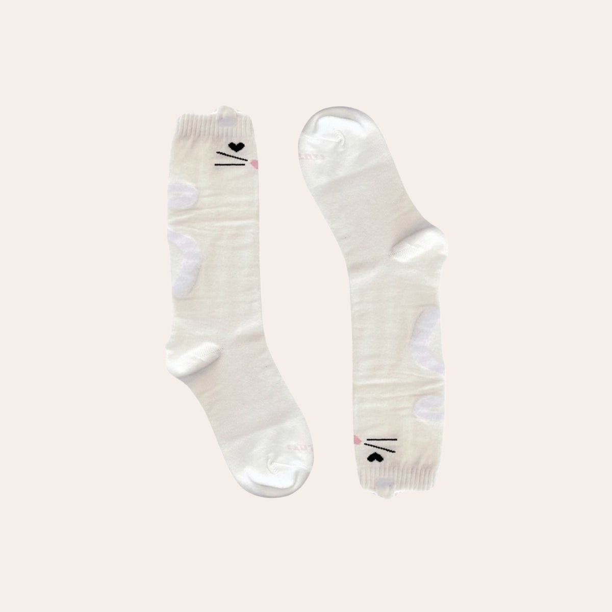 Meia Infantil Gatinha Branco