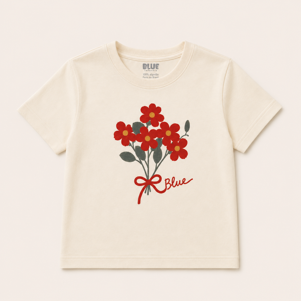 Camiseta Flor Vermelha
