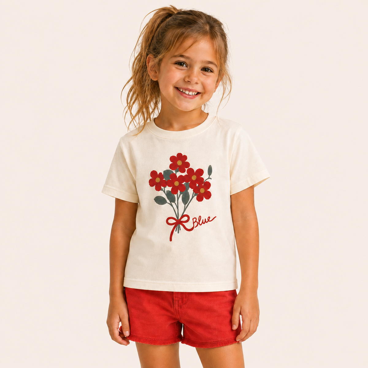 Camiseta Flor Vermelha