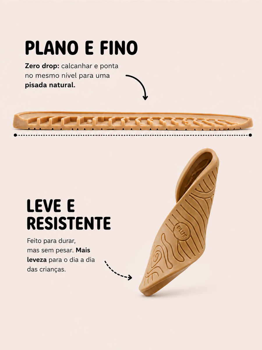 Biqueira larga do Luan - Off White, com espa&ccedil;o para os dedos